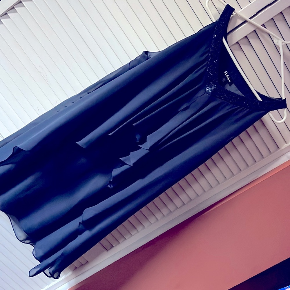 Navy blue cocktail dress